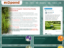 Tablet Screenshot of ecopond.co.uk